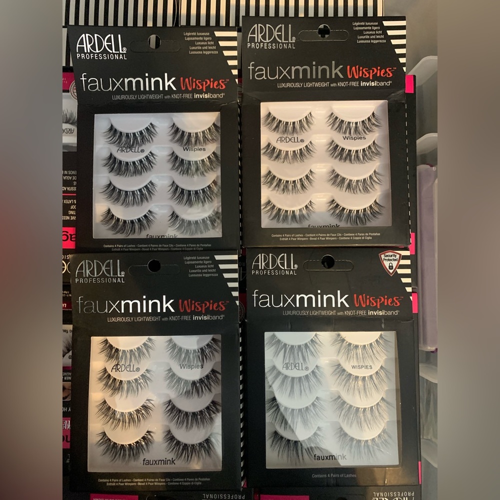 Ardell Fauxmink Wispies Lashes 4 Pack Bundle